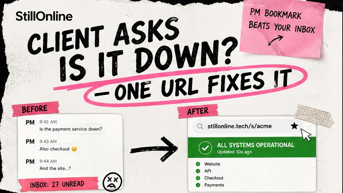 Cover: public status page URL to share with freelance clients — vendor comparison
